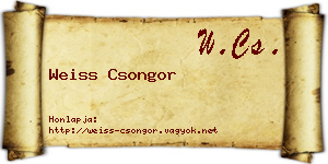 Weiss Csongor névjegykártya